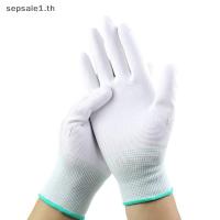 ราคา # SALE # 1 คู่ถุงมือป้องกันไฟฟ้าสถิต Anti Static ESD ถุงมือทํางานอิเล็กทรอนิกส์เคลือบปาล์มเคลือบนิ้ว PC Antiskid สําหรับป้องกันนิ้ว (53602798070)