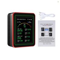 ราคา 15-in-1 Air Quality Monitor เครื่องทดสอบคุณภาพอากาศอัจฉริยะพร้อม CO/CO2/HCHO/TVOC/AQI/PM0.3/PM1.0/PM2.5/PM10/อุณหภูมิ/ความชื้น/เวลา/นาฬิกาปลุก/จับเวลา/จับเวลา/นาฬิกา WiFi มือถือ (42211919101)