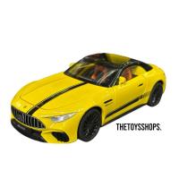 ราคา โมเดลเบนซ์SL63AMGรถโมเดลเหล็ก รถเหล็ก1/24 มีไฟหน้าไฟหลัง เปิดประตูและฝากระโปรงหน้าหลังได้ (28970852658)