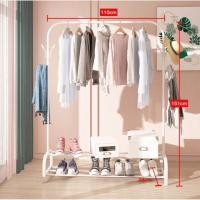 ราคา ราวตากผ้าเหล็ก ราวแขวนผ้า ราวตากผ้า บาร์เดี่ยว และ บาร์คู่ + ชั้นวางของ ชั้นวางรองเท้า + ตะขอแขวนเสื้อและแขวนหมวก ราวตาก (7856173873)