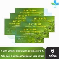 ราคา Y-Gink Ginkgo Biloba วาย กิง กิงโก บิโลบา ใบแป๊ะก๊วยสกัด 30 เม็ด [6 กล่อง] (23207987165)