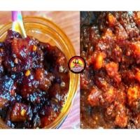 ราคา น้ำพริกเผากากหมู (เผ็ดมาก หวานน้อย) 500g.**ใส่กะปิ**(แคบหมูและกากหมูไม่กรอบนะคะเพราะใส่ไปในน้ำพริก) (24958377558)