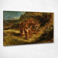 ราคา Tiger On The Look-Out Eugène Delacroix, edx151 ภาพพิมพ์บนผ้าใบแคนวาส (27075115329)