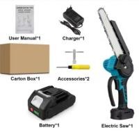 ราคา เลื่อยโซ่ไฟฟ้าแบบพกพา 8 นิ้ว ไร้สาย ใช้ในบ้านและสวน ตัดต้นไม้และกิ่งไม้ (45902911075)