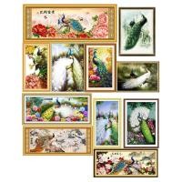ราคา ครอสติชพิมพ์ลาย นกยูง นกยูงคู่ ภาพมงคล สัตว์ต่างๆ (Couple Peacock Cross stitch kit) (6354163738)