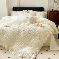 ราคา Maiden หัวใจสไตล์เจ้าหญิง Seersucker สีทึบลูกไม้ 4 ชิ้นชุด Cadar ติดตั้งผ้าปูที่นอนชุด 3 ใน 1 41in 1 ผ้าปูที่นอนชุดปลอกหมอนเดี่ยว/Queen/King ชุดผ้าปูที่นอน (29426054446)