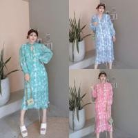 ราคา เดรส ชีฟอง อัดพลีท สีหวาน เสื้อผ้า แฟชั่น ผู้หญิง (20887937522)