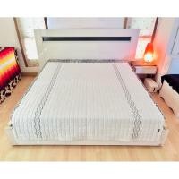 ราคา ผ้าปูรองนอน/รองกันเปื้อน/รองโซฟา ขนาด 5.5-6ฟุต สีขาวลายวินเทจ ยี่ห้อ RENA มือสองขายตามสภาพ สินค้าญี่ปุ่น-เกาหลีแท้ (51502112143)