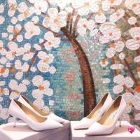 ราคา Jimmy Choo รองเท้าส้นสูงผู้หญิง แบบแฟชั่น วัสดุ Original Cleansing Milky White Sequins และ Thermal White Paint Heel (58154438042)