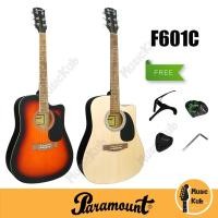 ราคา Paramount กีต้าร์โปร่ง คอเว้า 41 นิ้ว รุ่น F601C กีต้าร์โปร่งมือใหม่ F601 คอเว้า ฟรี!! คาโป้+ที่เก็บปิ๊ก+ปิ๊ก+ประแจขันคอ (4877056648)