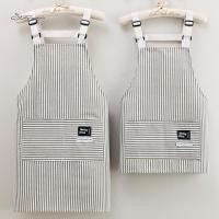 ราคา ผ้ากันเปื้อนสั้นแบบปรับได้เสื้อผ้าทํางานผ้าฝ้ายและผ้าลินินระบายอากาศป้องกันสกปรกทนต่อการสึกหรอครัวบ้านเอวผ้ากันเปื้อน (40618836068)