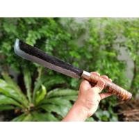 ราคา มีดสปาต้า (Sparta) มาเชเต้ (Machete) มีดเหน็บ มีดแคมป์ มีดทำสวน มีดเดินป่า ใบ 10.6” ตีร้อนชุบแข็ง ผิวไฟ ด้ามไผ่รวก มีด (21603708856)