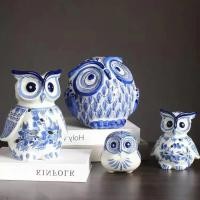 ราคา เจ อิงเต๋อเจิน สีฟ้าสีขาวพอร์ซเลนนกฮูกเครื่องประดับเซรามิกใหม่จีนสร้างสรรค์สัตว์ของขวัญวันเกิดของขวัญเครื่องประดับบ้าน12.2 (55052512423)