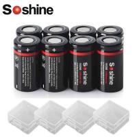 ราคา Soshine แบตเตอรี่ลิเธียมไอออน 3.7V 18350 ชาร์จใหม่ได้ 1000mAh แบตเตอรี่ Li-ion 1000 รอบการชาร์จเต็มเ (57701241389)