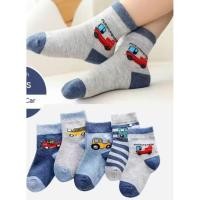 ราคา (5คู่/3คู่)ถุงเท้าผ้าฝ้ายถุงเท้าเด็กคาร์เตอร์กันลื่น น่ารักถุงเท้าเด็ก0-1ปีเด็กชายและเด็กหญิงแต่ละชุดมีแบบสุ่มสไตล์ (43451275984)