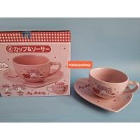 ราคา ชุดถ้วยน้ำชาพร้อมจานรอง ลายMy Melody&Piano ลิขสิทธิ์แท้Sanrio นำเข้าจากญี่ปุ่น สินค้าพร้อมส่งจากไทย (29742733928)