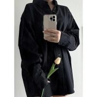 ราคา เสื้อเชิ้ตเกาหลีโอเวอร์ไซส์ Oversize สีดำ!!! (16728022838)