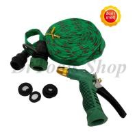 ราคา สายฉีดน้ำผ้าไนล่อน พร้อมหัวฉีดทองเหลือง สายแบนพับเก็บง่าย เวลาใช้จะขยายเป็นท่อแบบสายดับเพลิง สายยาว 10 เมตร #0344 (7716937116)