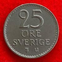 ราคา เหรียญสวีเดน​​ Sweden 25 öre ปี 1967 เหรียญต่างประเทศ (24219441488)