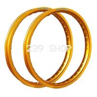 ราคา วงล้อ ล้อ17 ล้อโลขอบ17 SUPER DRAG RIM 1.40-17 สีทองเข้ม รุ่น STREET ทรง DID ขอบเรียบ 1 คู่ 2 วง วงล้อ โล aumshop239 (19039458872)