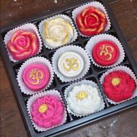 ราคา ขนมอลัวกุหลาบ ลายโอม ลายดอกบัว หวานน้อยอร่อยกำลังดี (24116625609)