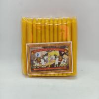 ราคา เทียนไขสีเหลือง เบอร์3 ตราช้างคู่ 50เล่ม เทียนเหลือง เทียนหอม เทียน เทียนไข candle สีเหลือง เทียนสีเหลือง (7538117447)