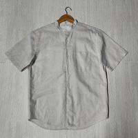 ราคา Uniqlo Linen Shirt เสื้อเชิ้ตลินิน คอจีน แขนสั้น สี Natural Size M ชาย มือ2 (53153781046)