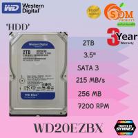ราคา (WD20EZBX) 2TB 3.5" HDD PC (ฮาร์ดดิสก์คอมพิวเตอร์) WD BLUE 7200RPM SATA-3256MB ประกัน 3 ปี Synnex (19630787079)