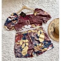 ราคา 4xl งานป้าย Madonna มือ 1 ชุดเซ็ท 2 ชิ้น เสื้อครอปแต่งลูกไม้+กางเกงขาสั้น ลายดอกสวย น่ารักมากค่ะ (12582700091)