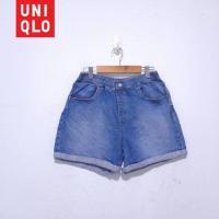 ราคา UNIQLO KIDS, กางเกงยีนส์ขาสั้น เอว 24-28" (22915551384)