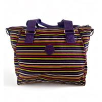 ราคา กระเป๋าถือ Kipling แท้ ✔️ มือสอง มีที่ห้อยสะพายข้างได้ แต่สายไม่มีให้ ไม่มีลิง ลายขวาง หลากสี (24218967315)