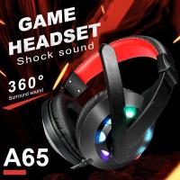 ราคา Gaming Headset หูฟังเกมมิ่ง ปรับระดับเสียงหูฟังคอมพิวเตอร์ด้วยไมค์ Gaming Headset Stereo (11790733886)