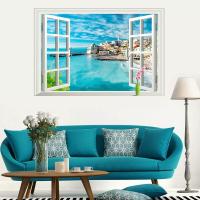 ราคา MATAHARI RELIZA WALLSTICKER BEACH COCONUT TREE VIEW BLUE CLOUD SUN HOME DECOR WALL WINDOW (41955795732)