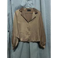 ราคา เสื้อเชิ้ตใส่ทำงานสีน้ำตาลอ่อน (45354752838)