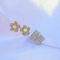 ราคา ต่างหูหนีบคริสตัล ต่างหูหนีบคริสตัล ดอกไม้สี่เหลี่ยม (41274508267)