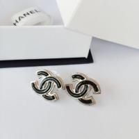 ราคา ตุ้มหูชาแนลมือสอง USED Chanel Earrings ลงยาดำ (4413322873)