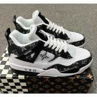 ราคา รองเท้าบาสเก็ตบอลLouis Vuitton x Air Jordan 4 Retro แบบทนทาน (46803663478)