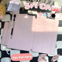 ราคา [ส่งจากไทย] เคสฝาพับ Samsung Tab S6 Lite S9 S10 FE A8 A9 A9 Plus 11” มีช่องใส่ปากกา กันกระแทก พับได้หลายมุม (46704440764)
