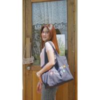 ราคา Denim Tote Bag - กระเป๋าผ้า ยีนส์แท้ ปักลาย (42511117746)