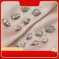 ราคา สร้อยข้อมือและสร้อยคอไข่มุกทำมือ DIY พร้อมหัวเข็มขัดกลมสองแถวทำจากทองแดงชุบทองคำขาวและตัวล็อคเชื่อมต่อสามแถว (50104209675)