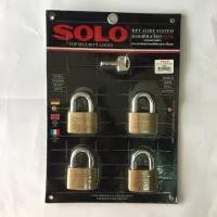 ราคา กุญแจระบบคีย์อะไล้ท์ SOLO รุ่น KA.N 50มม. 4ตัว/ชุด (1557332836)