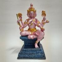 ราคา รูปหล่อบูชา ขนาดหน้าตักประมาณ 4 นิ้ว สูงประมาณ 8นิ้ว พระพรหม หรือพรหมเทพ เทพแห่งการสร้าง ชิ้นงานเรซิ่นหล่อ ทำสี ชมพูมุก (12358761685)