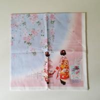ราคา ผ้าเช็ดหน้าญี่ปุ่น Handkerchief ผ้าฝ้าย 100% ลายดอกไม้ ลายกิโมโน วินเทจ แบรนด์เนมแท้ จากญี่ปุ่น (22089681757)