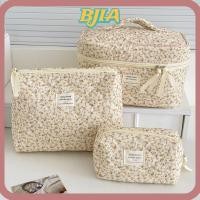ราคา BJA Aesthetic Cosmetic Organizer, Corduroy Zipper Floral Makeup Pouch, Sweet Large Capacity Skincare Clutch Lipstick (54551965515)