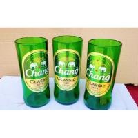 ราคา แก้วตัดจากขวด Chang ช้าง ลบคมขัดเงาแบบละเอียด ติดสติ๊กเกอร์กันน้ำให้เรียบร้อย งานDIY (ราคาต่อ 1ใบ) ยาว 16.5 cm กว้าง 7cm (21862230787)