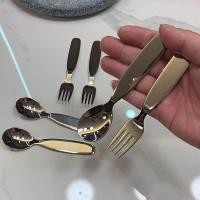ราคา ️ปลาค็อด ️บนโต๊ะอาหารเด็กหนาลึกสแตนเลส เอ๊าก เด็กช้อนช้อนช้อนส้อมสแตนเลสใหม่ส้อมเด็ก (27381463987)