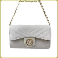 ราคา ส่งฟรี‼️Lyn กระเป๋าสตางค์มีสายสะพายยาวประดับมุก New Collection แท้ Outlet (47704433269)