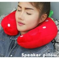 ราคา หมอนรองคอมีลำโพงในตัวสีแดง (1998673222)