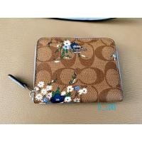 ราคา กระเป๋าสตางค์ Coach ใบสั้น ซิปรอบ สีฟ้า ของแท้แน่นอน (5080397885)