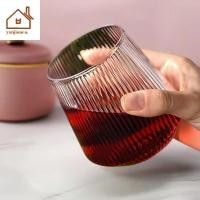 ราคา YANCA 1 PC พลาสติกแว่นตาโปร่งใสยุโรปหกเหลี่ยมทอง Rimmed แว่นตาบ้าน Whisky แว่นตาสีแดงแว่นตา TH (51355655091)